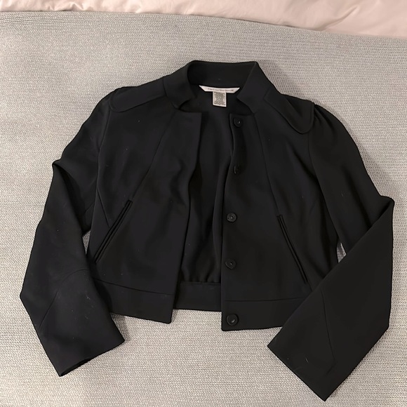Diane Von Furstenberg Jackets & Blazers - Cropped Black Diane von Furstenberg Jacket